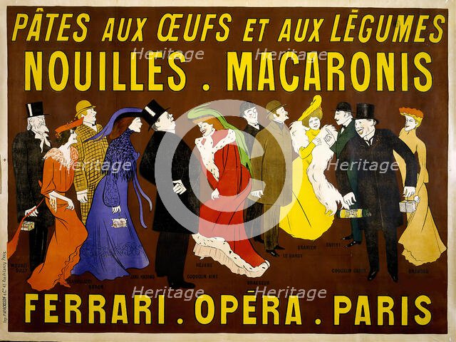 Nouilles. Macaronis, ca 1902-1904. Creator: Cappiello, Leonetto (1875-1942).