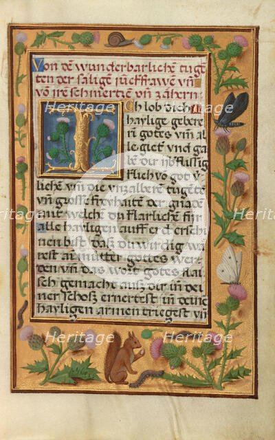 Decorated Text Page; Prayer Book of Cardinal Albrecht of Brandenburg, about 1525-1530. Creator: Unknown.