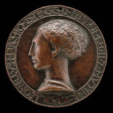 Leonello d'Este, 1407-1450, Marquess of Ferrara 1441 [obverse], c. 1441/1450. Creator: Pisanello.