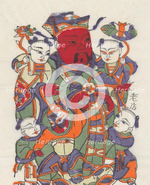 One hundred thirty-five woodblock prints including New Year's pictures (nianh..., 19th-20th century. Creator: Unknown.