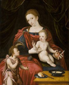 Virgin and child with John the Baptist as a Boy. Creator: Orley, Bernaert, van (1488-1541).