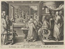 New Inventions of Modern Times [Nova Reperta], The Production of Silk, plate 8, ca. 1600. Creator: Jan Collaert I.