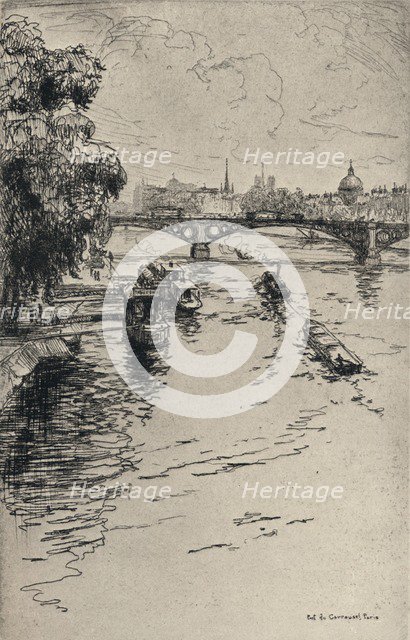 'The Pont du Carrousel', 1915. Artist: Frank Milton Armington.