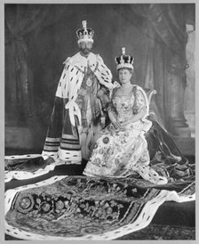 Coronation photograph of George V and Queen Mary, 1911. Artist: Unknown