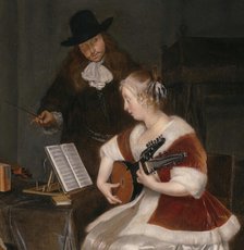 The Music Lesson, c. 1670. Creator: Gerard Terborch II.