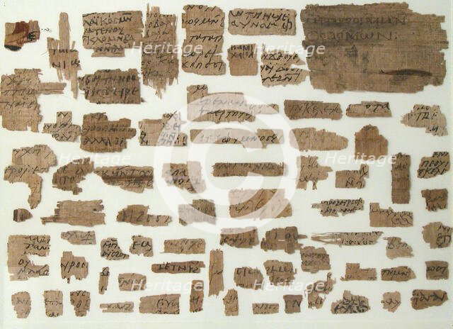 Papyri Fragments, Coptic, 7th century. Creator: Unknown.