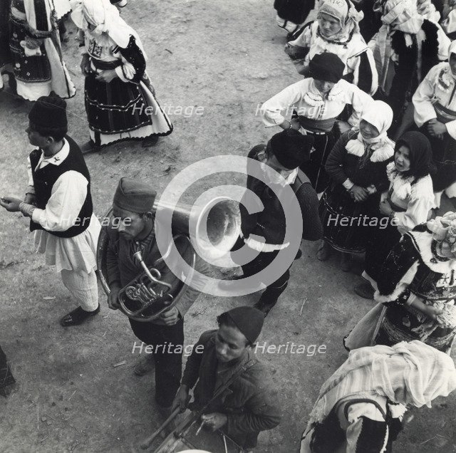Waiting for the start of a Kolo dance, Sarajevo, Bosnia-Hercegovina, Yugoslavia, 1939. Artist: Unknown