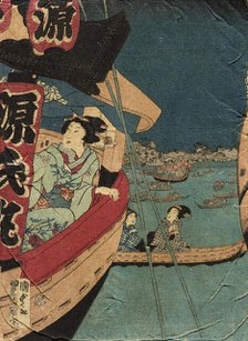Boating on the Sumida River, c1860. Creator: Utagawa Kunisada II.