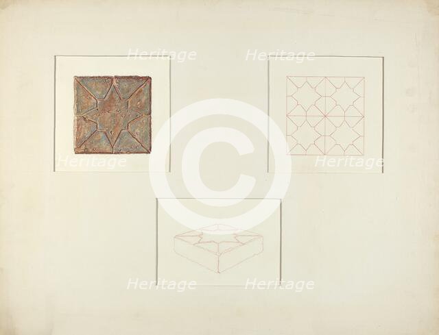 Brick Sidewalk Tiles, 1935/1942. Creator: Robert Gilson.