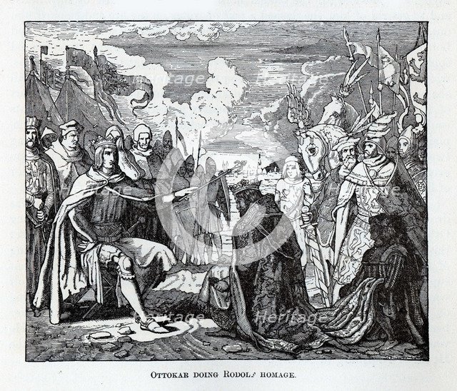 Ottokar Pays Homage to Rudolf, 1882. Artist: Anonymous  