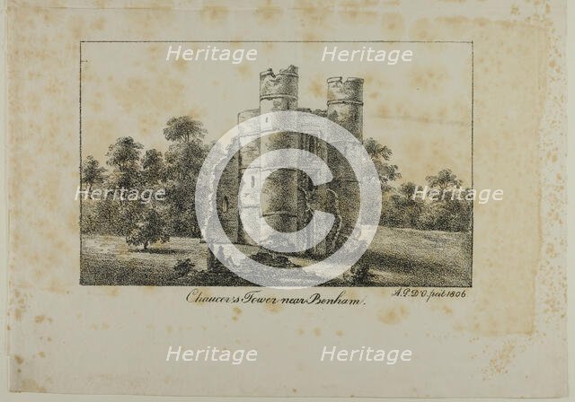 Chaucer's Tower Near Benham, 1806. Creator: Antoine Philippe d'Orléans.