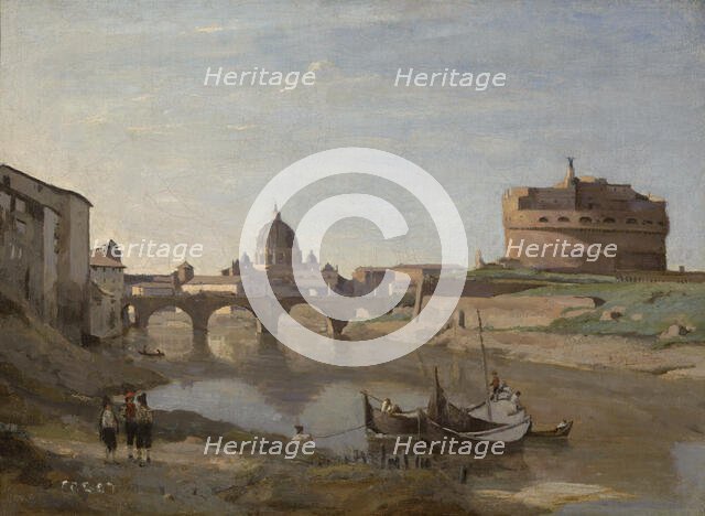 Castel Sant'Angelo, Rome, c1830-32. Creator: Jean-Baptiste-Camille Corot.