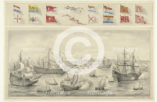 Arrival of the Earl of Leicester at Flushing, 1585, (1879).  Creator: Pieter van Looy.