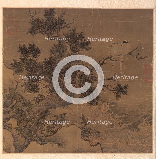 Birds on a Tree above a Cataract, 1127-1279. Creator: Li Di (Chinese, c. 1100-c. 1192).