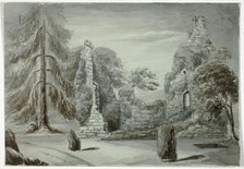 Burying Place, Finlarig, October 1836. Creator: Elizabeth Murray.