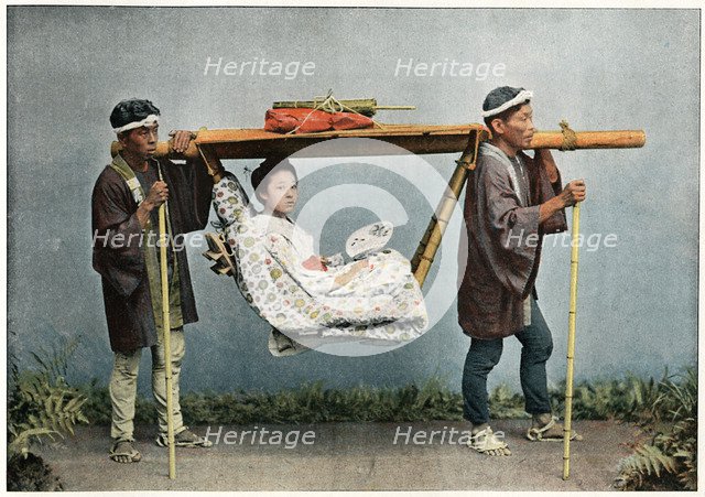 'La Kago, Transport of Japan', c1890. Artist: Charles Gillot