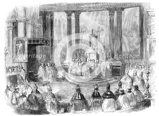 The "Te Deum" for Peace, at St. Mary's Roman Catholic Church, Moorfields - Cardinal Wiseman preachin Creator: Unknown.