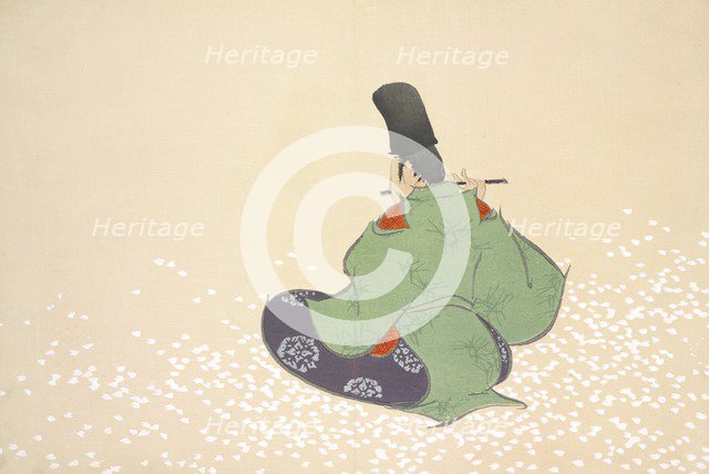 Boshun, from Momoyo-gusa (The World of Things) Vol I, pub.1910 (colour block woodcut)