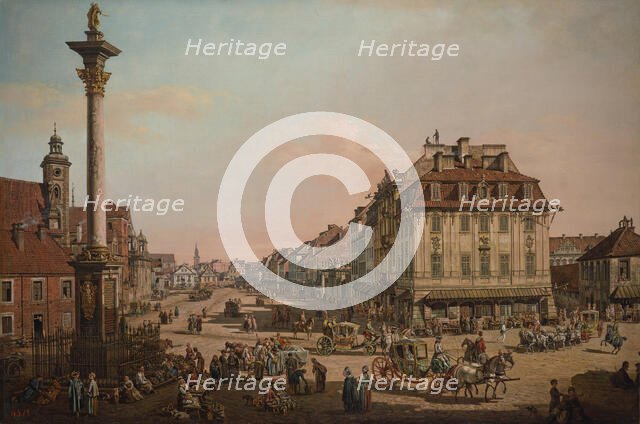 View of Krakowskie Przedmiescie and Sigismund's Column, 1767-1768. Creator: Bellotto, Bernardo (1720-1780).