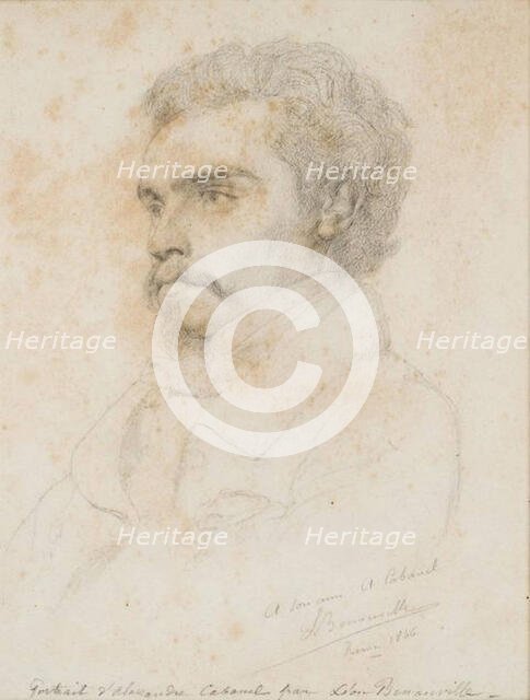 Portrait of the artist Alexandre Cabanel (1823-1889), 1846. Creator: Benouville, François-Léon (1821-1859).