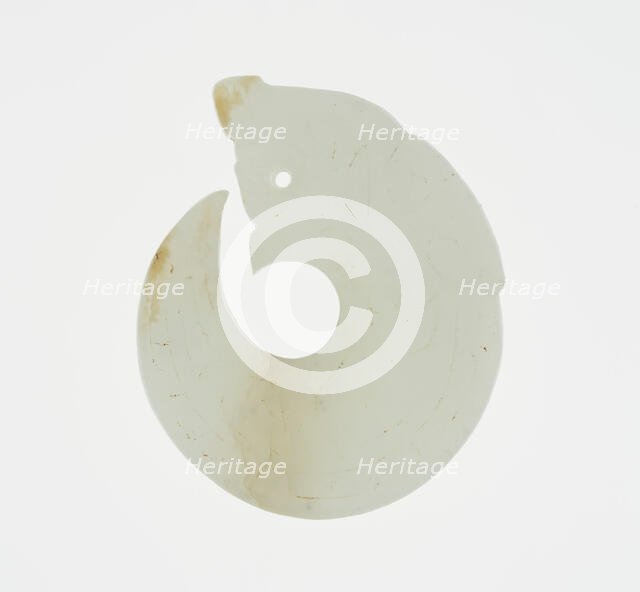 Coiled Dragon Pendant, Western Zhou period, 11th/10th century B.C. Creator: Unknown.