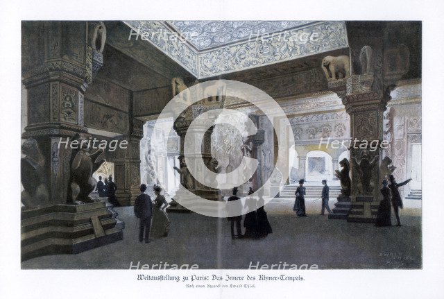 Khmer Temple, Paris World Exposition, 1889, (1900).Artist: Ewald Thiel