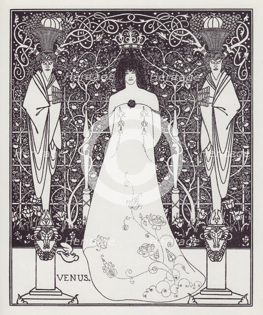 Frontispiece for Venus and Tannhauser, 1895. Creator: Aubrey Beardsley.