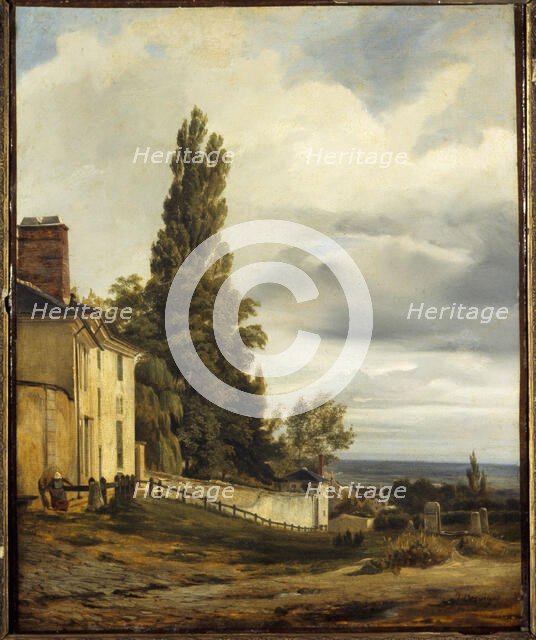 Chateau des Brouillards, rue de l'Abreuvoir and the Fontaine-du-But, in Montmartre, c1840. Creator: J Desvigne.