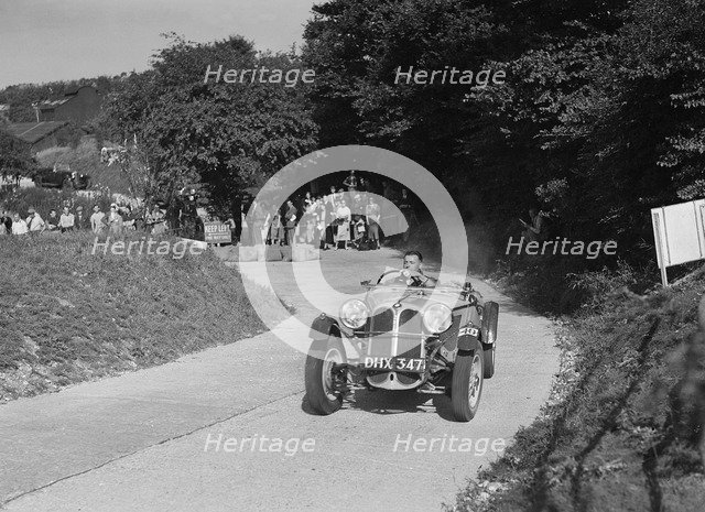 Frazer-Nash BMW 319/55 of CG Fitt competing in the VSCC Croydon Speed Trials, 1937. Artist: Bill Brunell.