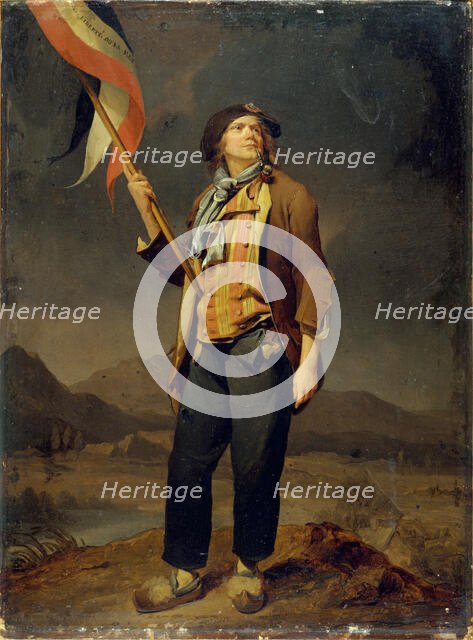 Portrait du chanteur Simon Chenard (1758-1832), en costume de sans-culotte, porte...14 octobre 1792. Creator: Louis Leopold Boilly.