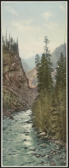 Canyon of Eagle River--west entrance, Colorado, c1899. Creator: William H. Jackson.