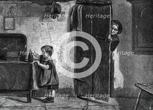 "Mural Decorations" by A. Stocks, in the exhibition at the Dudley Gallery, 1876. Creator: P. Grenier.