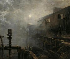 Sawmill in the morning fog, 1886. Creator: Emil Jakob Schindler.