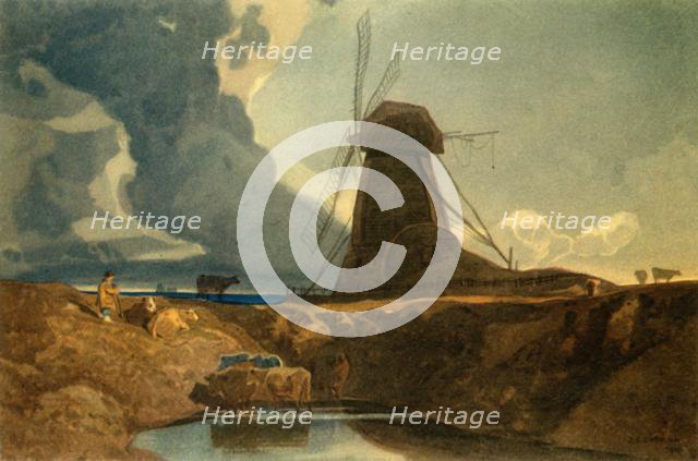 'Draining Mill, Lincolnshire', 1810, (1947).  Creator: John Sell Cotman.