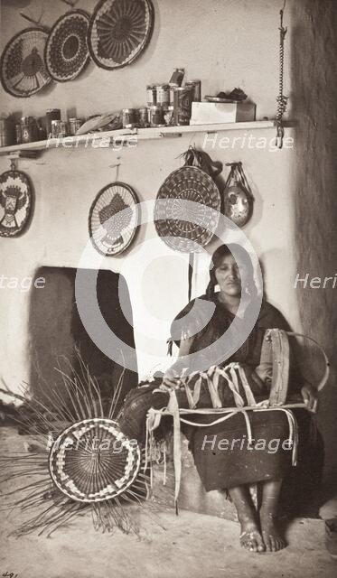 Indian Mother With Her Child, Printed 1900 circa. Creator: A. C. Vroman.
