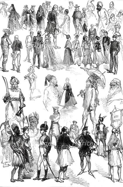 Notes at the Fancy-Dress Ball at Dublin Castle, 1876. Creator: Unknown.