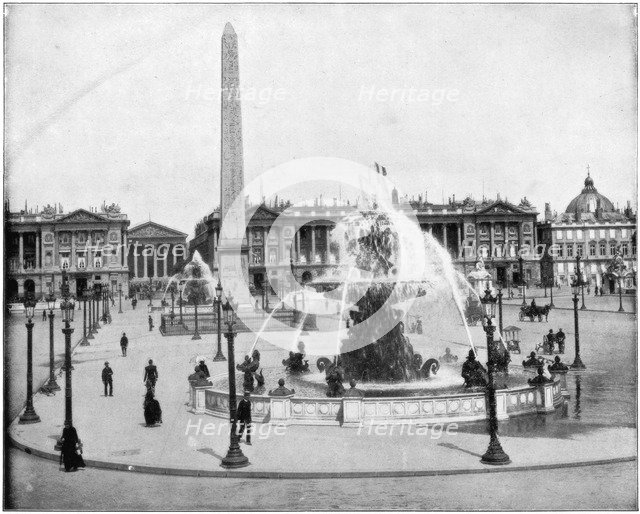 Place de la Concorde, Paris, late 19th century. Artist: John L Stoddard