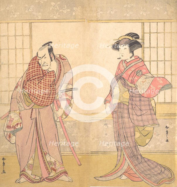 The Fifth Ichikawa Danjuro as a Man Standing in a Room, ca. 1780. Creator: Shunsho.