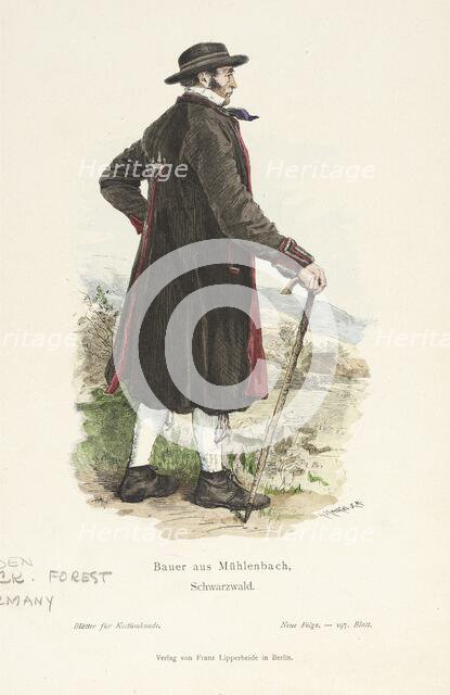 Costume Plate (Bauer aus Mühlenbach, Schwarzwald), 19th century. Creator: R. Henkel.