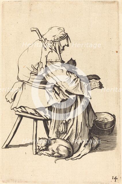 Old Woman with Cats. Creator: Unknown.