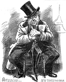 Admission to the Strangers' Gallery of the House of Commons: Outsiders - No. 1 takes the chair, 1881 Creator: Unknown.