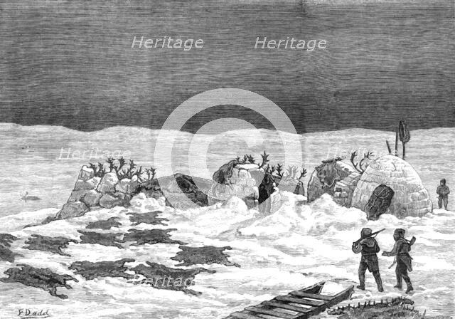 The American Franklin Search Expedition - reindeer camp in King William's Land, 1881. Creator: Unknown.