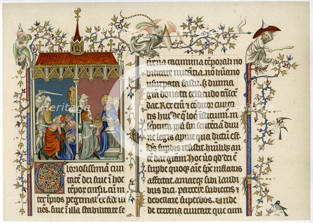 Two bible scenes, late 14th century. Artist: Unknown