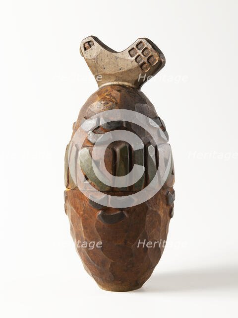 Egg-shaped box. Designed by Alexei Zinovyev, End 1890s. Creator: Workshop of Princess Maria Tenisheva in Talashkino.