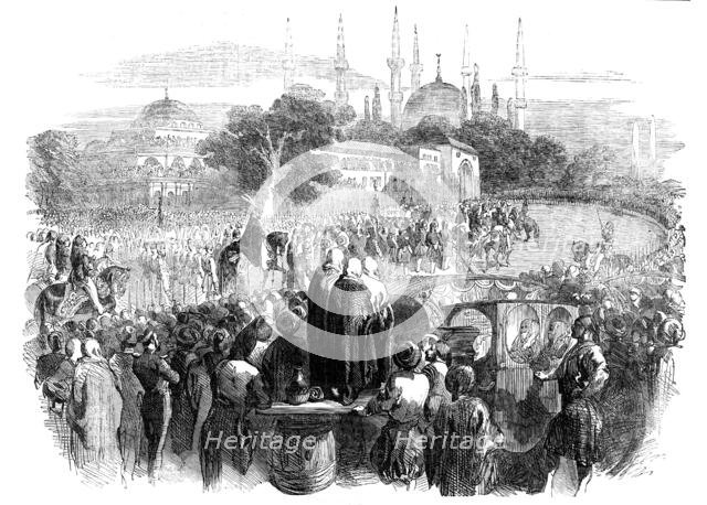 Procession of the Sultan at the Festival of the Bairam, Constantinople, 1854. Creator: Unknown.