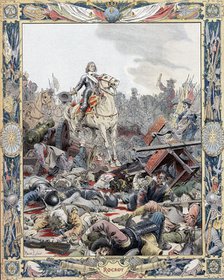 duc d'Enghien leading French victory over Spanish, Thirty Years War, (1643) c1880. Artist: Unknown