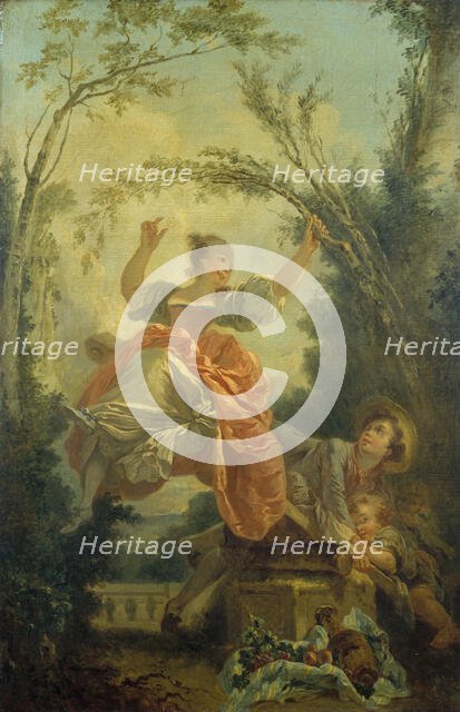 The seesaw, after Fragonard. Creator: Unknown.