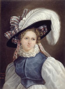Portrait of a woman, 1829. Creator: Theophile Gautier.