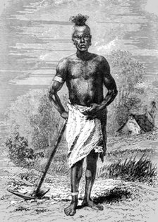 'Mahe Labourer; An Excursion in Dahomey', 1871. Creator: J. Alfred Skertchly.