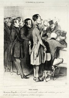 Trois heures, 1839. Creator: Honore Daumier.